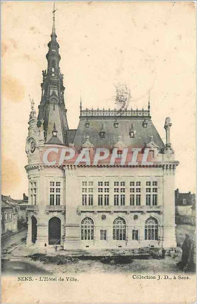 SENS - O Hotel de Ville — Coleção J. D., em Sens - Frente