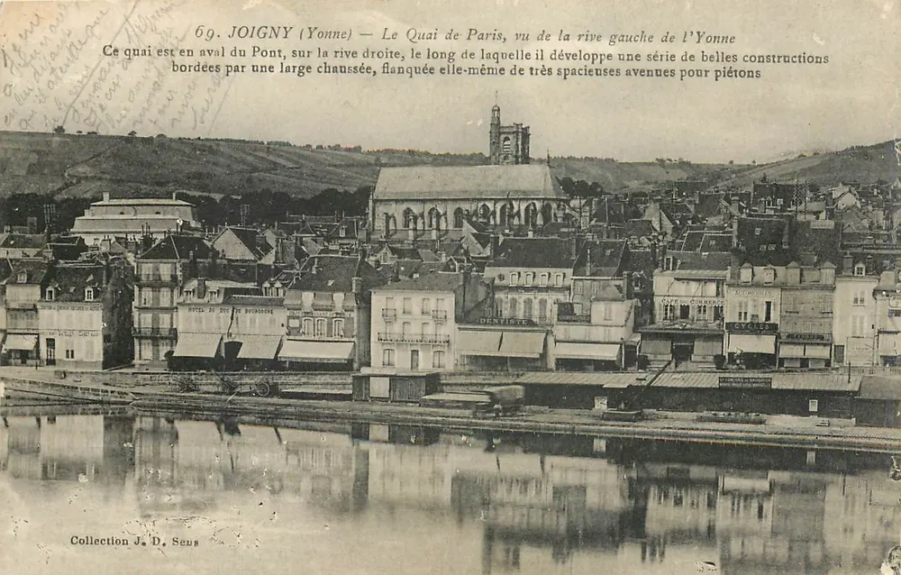 Joigny (Yonne) — Der Quai von Paris, gesehen von der linken Seite des Yonne — Sammlung J. D. Seus - Vorderseite