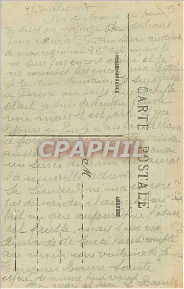 Joigny (Yonne) — Der Quai von Paris, gesehen von der linken Seite des Yonne — Sammlung J. D. Seus - Rückseite