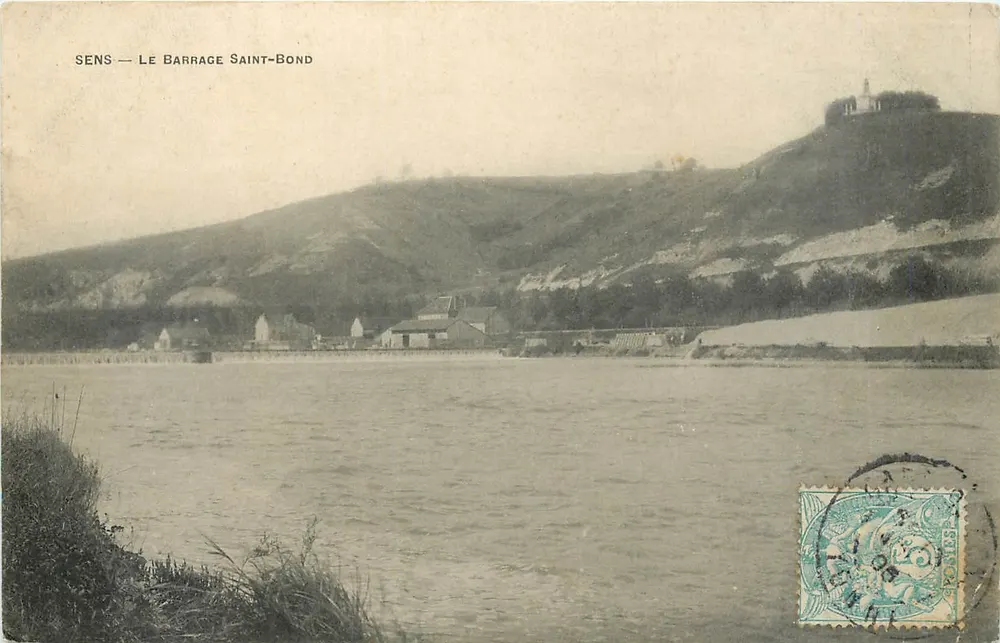 Sens — O Barragem Saint-Bond — Editor não identificado, número de série não visível - Frente