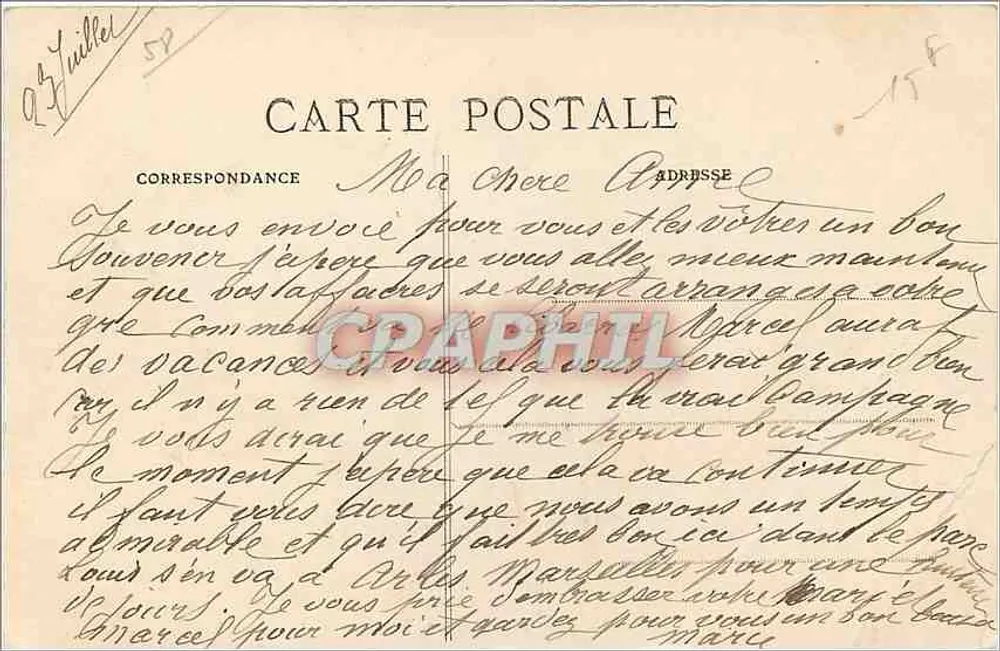 SAINT-HONORÉ-les-BAINS — Sous-Bois derrière l'Établissement — n°3179 - Verso
