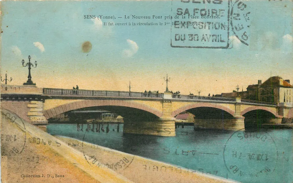 Sens (Yonne) — Der Neue Brücke von der Place Boffrand — Sammlung J. D., Sens - Vorderseite