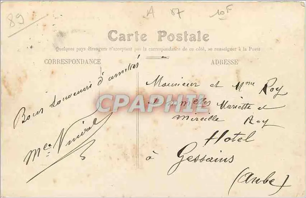 SENS — Entrada da Cidade pelos Pontes. — Editora: Éditions de la Poste, n° 26 - Verso