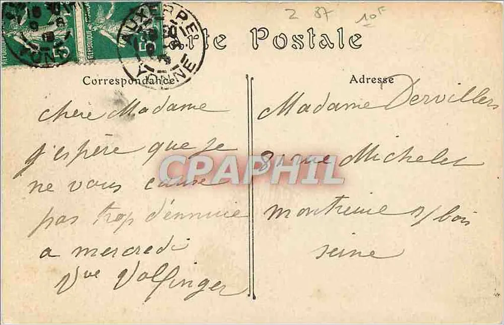 Auxerre — La Société Générale et la Caisse d'Épargne — Toulon Édit., Auxerre - Verso
