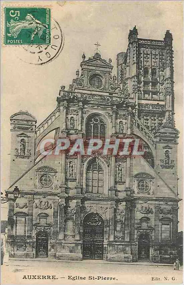 Auxerre — Igreja de São Pedro — Edit. N. G. - Frente