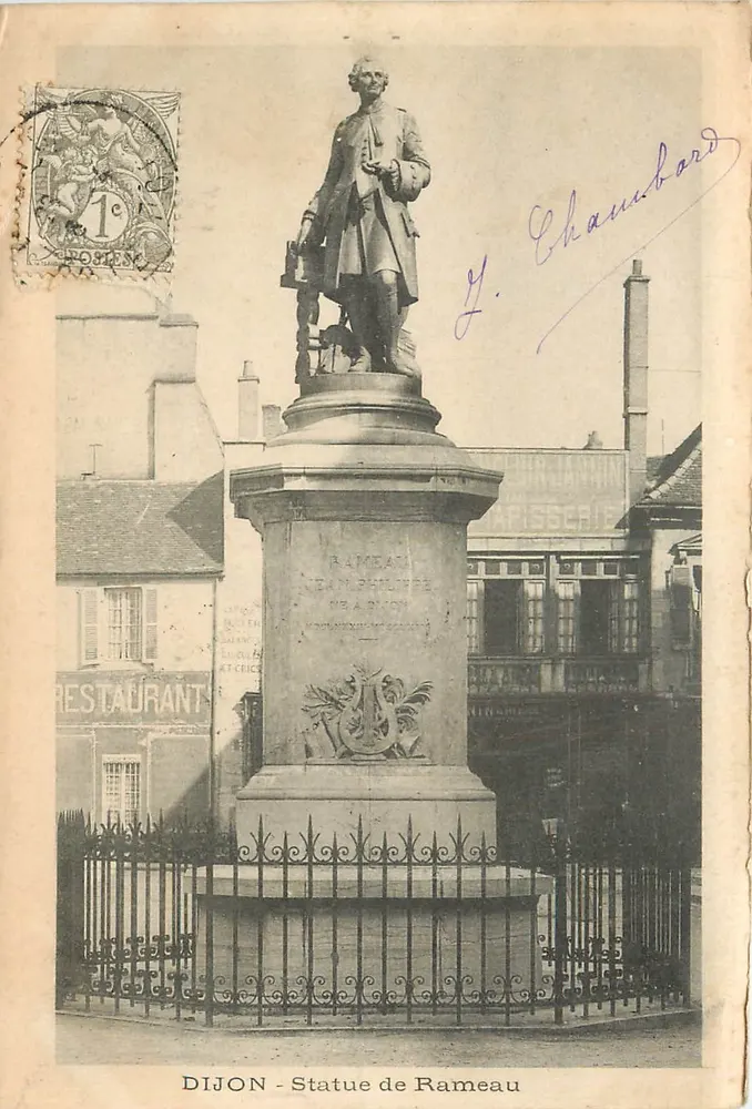 Dijon - Estátua de Rameau — editor não identificado, número de série não visível - Frente