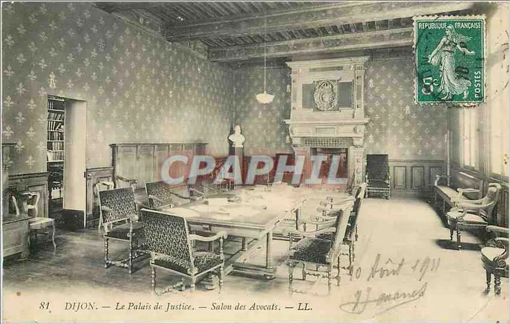Dijon — Le Palais de Justice — Salon des Avocats — LL. — Éditeur LL, n° 81 - Recto
