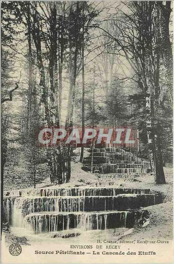Petrifying Spring — The Cascade des Etuffs — H. Crance, publisher, Recey-sur-Ouche - Front