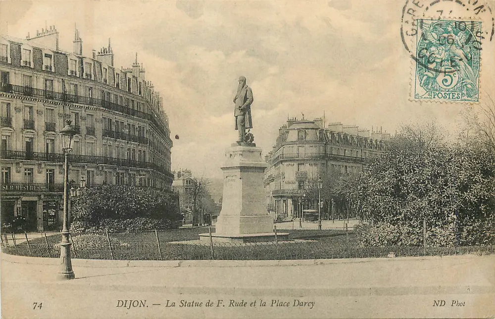 Dijon — Die Statue von F. Rude und Place Darcy — ND Phot, n°74 - Vorderseite