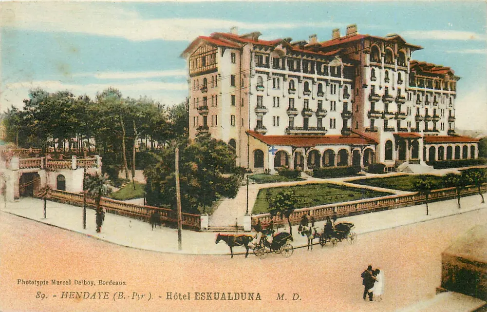 Hendaye (B.-Pyr) — Hotel Eskualduna — Fototipia Marcel Delboy, Bordeaux, n°89 - Frente