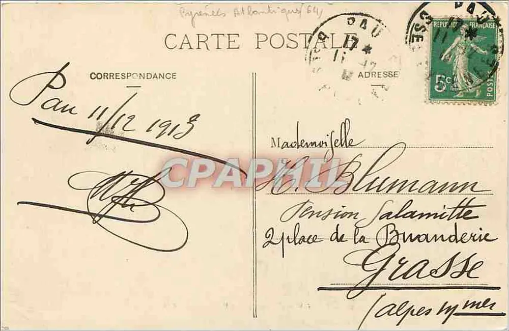 PAU - Vue panoramique et Pont de Jurançon — éditeur non identifié, n° 32 - Verso