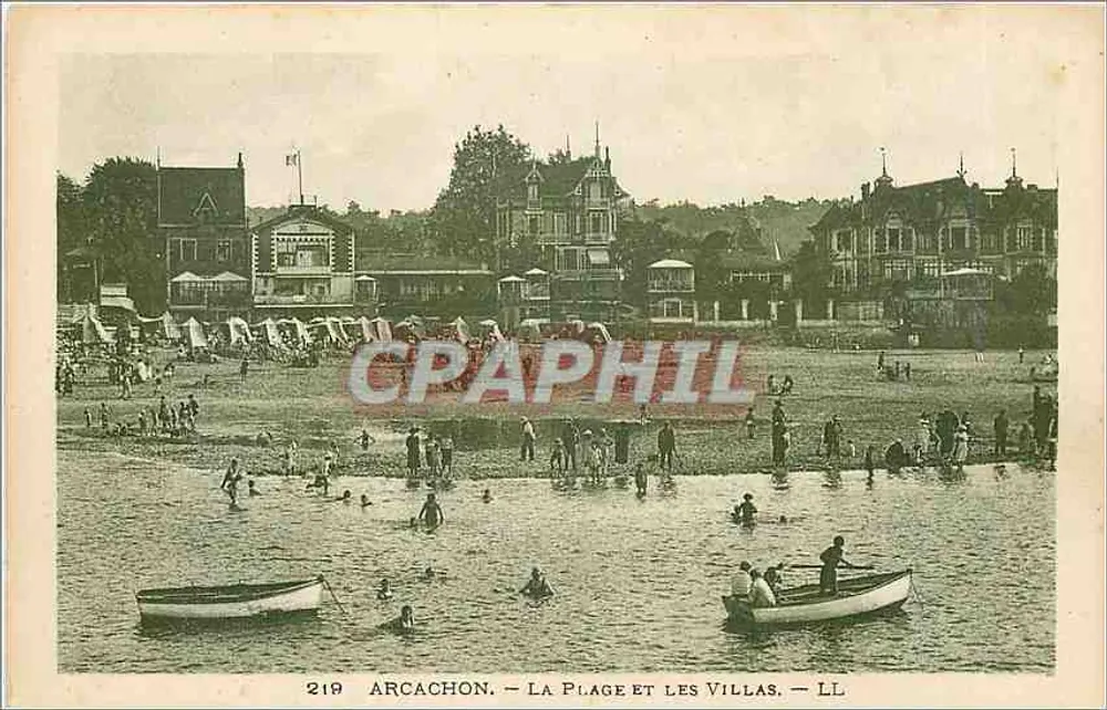 Arcachon — De Strand en de Villas — LL — n°219 - Voorkant