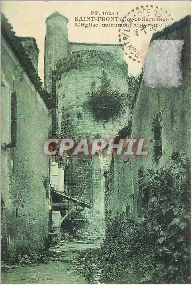 Saint-Front (Gers-et-Garonne) — A Igreja, monumento histórico — Réborne, n° 1028-1 - Frente