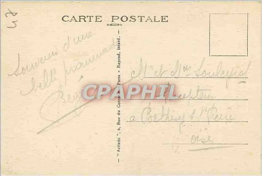 Saint-Front (Gers-et-Garonne) — A Igreja, monumento histórico — Réborne, n° 1028-1 - Verso