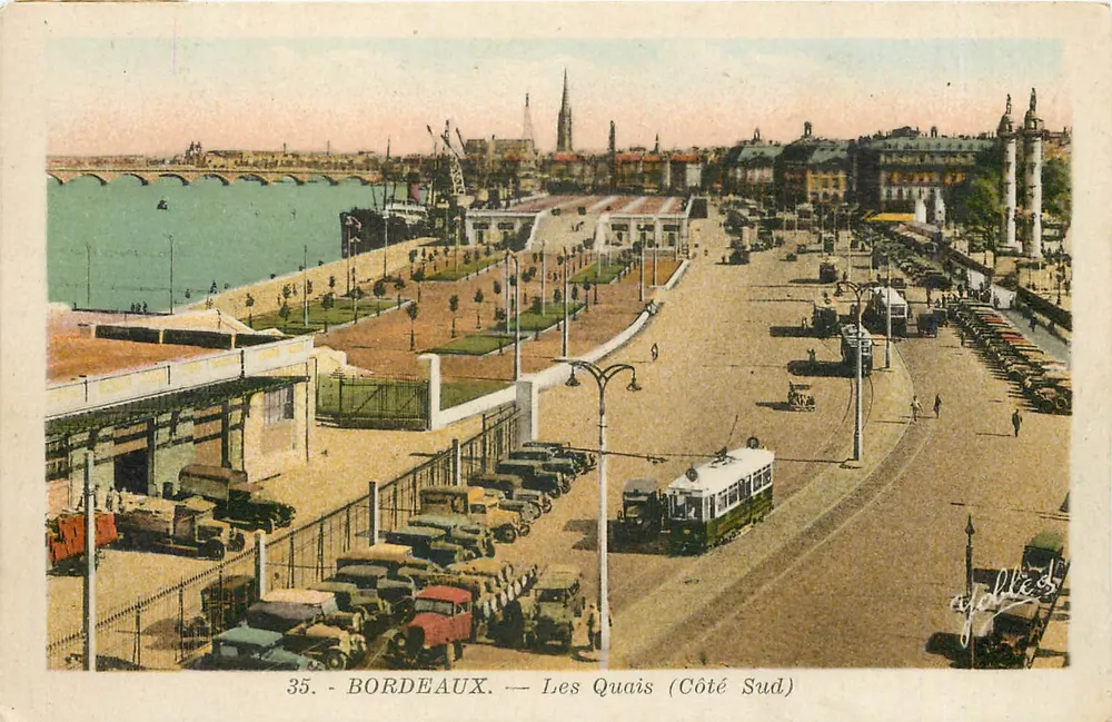 Bordeaux — Os Quais (Lado Sul) — Fototipia Renard-Buzaud e Cia - Frente