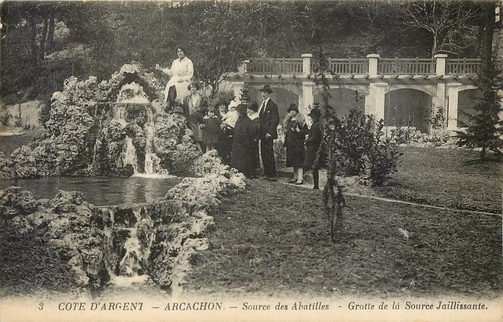 Côte d'Argent - Arcachon — Source des Abatilles — Grotte de la Source Jaillissante - Recto