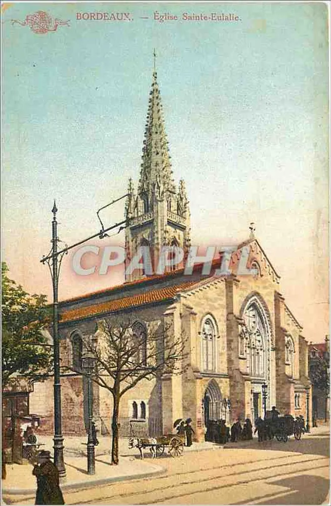 Bordeaux — Igreja de Santa Eulália — Carta postal - Frente