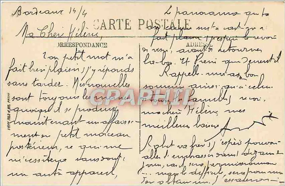 Bordeaux — As Colunas Rostrais — LL. n° 140 - Verso