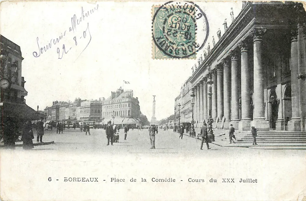 Bordeaux - Place de la Comédie - Cours du XXX Juillet - Vorderseite