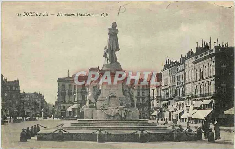 Bordeaux — Monument Gambetta — C.B. n°44 - Frente