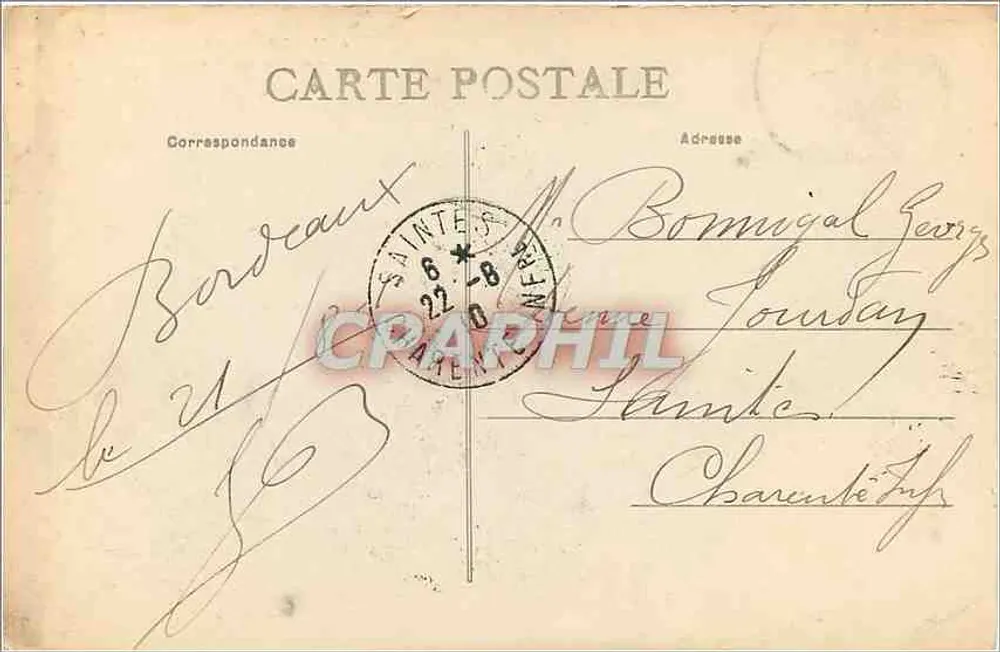 Bordeaux - Fontaine du Monument des Girondins — A.H. 39, éditée par A.H. 39 - Verso