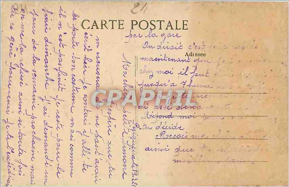 Périgueux — Boulevard Daumesnil — G. Mazeau, vendedor de tabaco e fumantes - Verso