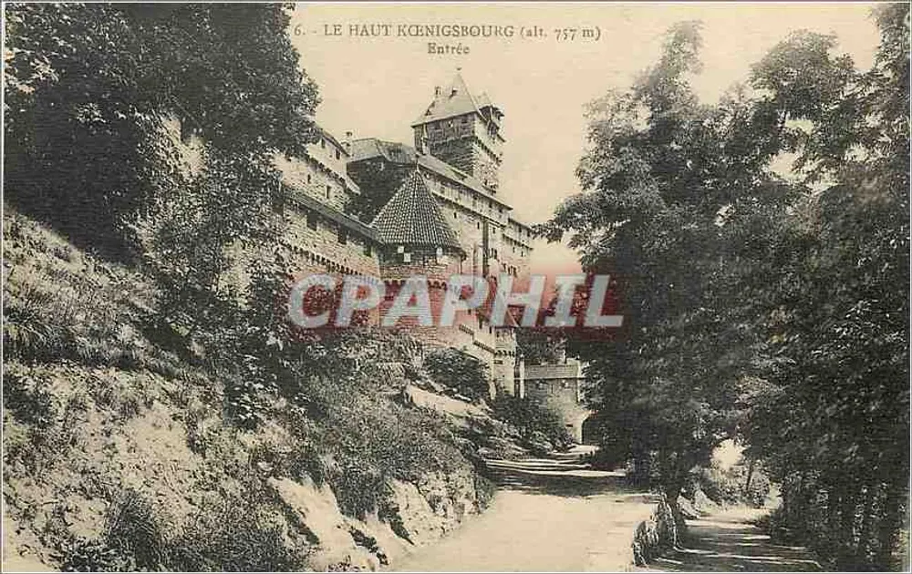 O Alto Kœnigsbourg — Entrada — Cartas 'La Cigogas', 17, rue de la Gare, Strasbourg - Frente