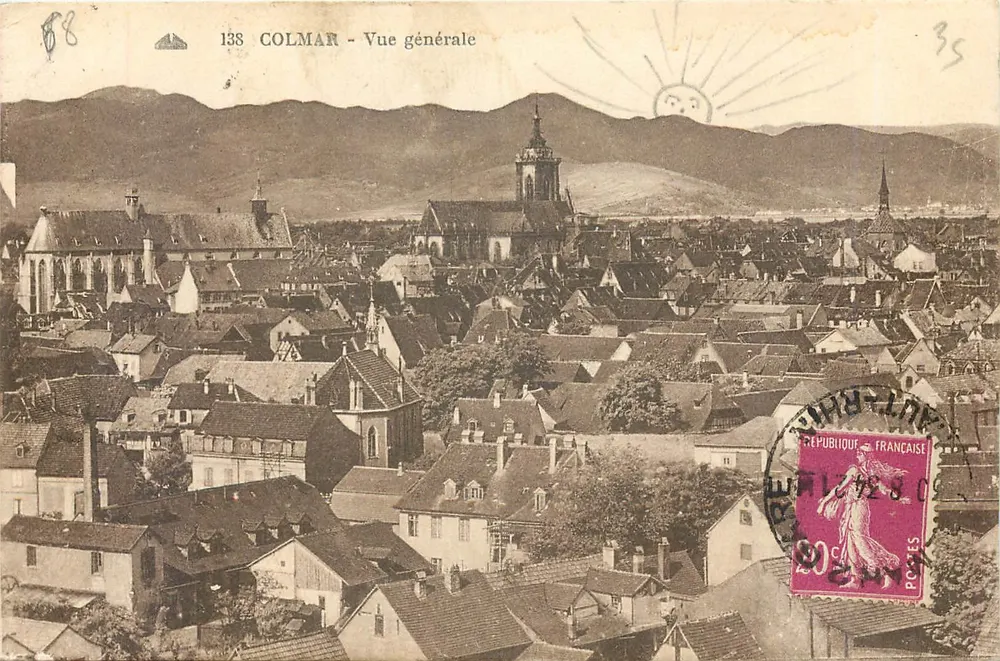 Colmar — Vista geral — Editor: Éd. Wihle - Frente