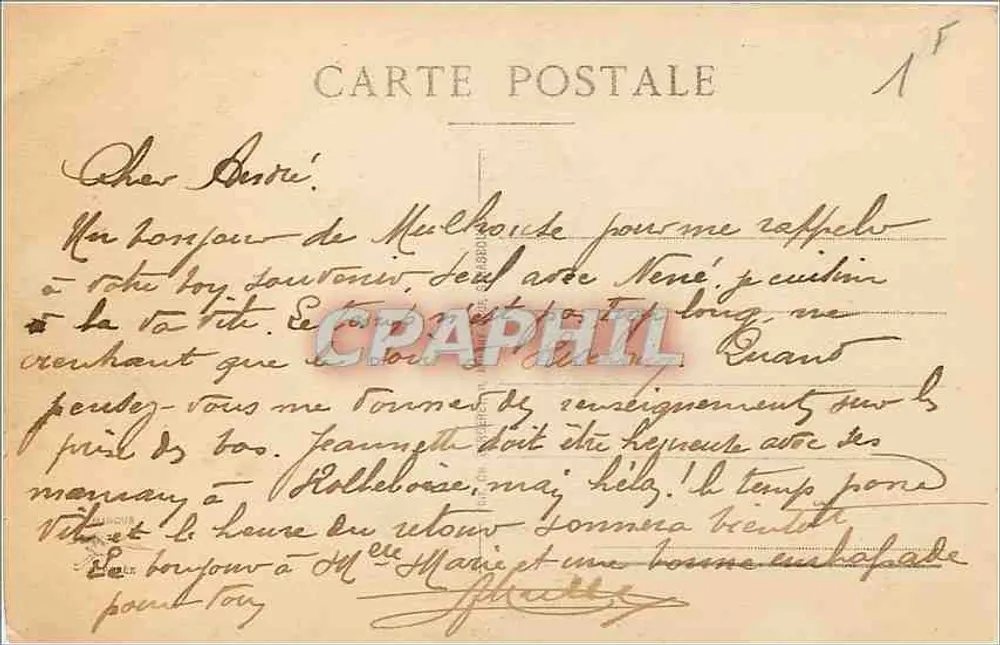 Mulhouse - O Bollwerk — editor não identificado, n° de série 34 - Verso