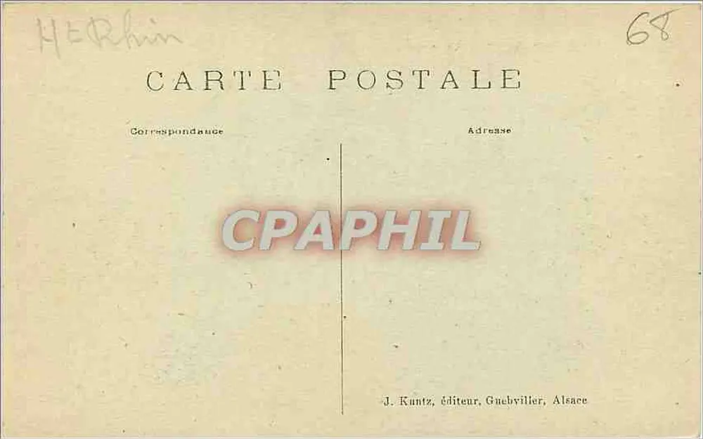 Mulhouse (Alsácia) — O Teatro — J. Kuntz, editor, Guebwiller, Alsácia - Verso