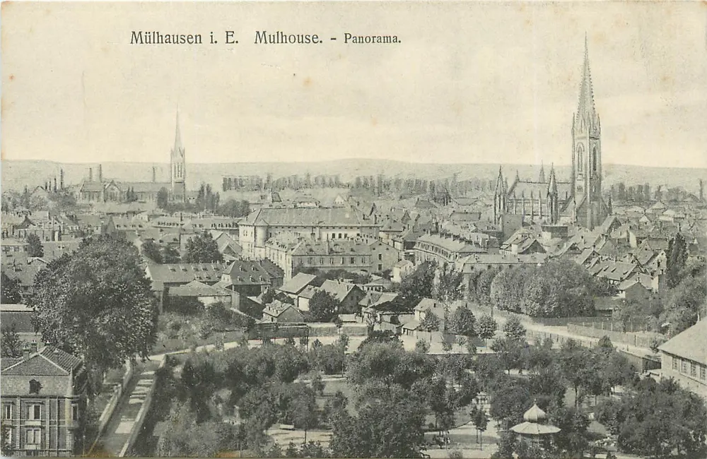 Mülhausen i. E. Mulhouse - Panorama — editor não identificado, número de série não visível - Frente