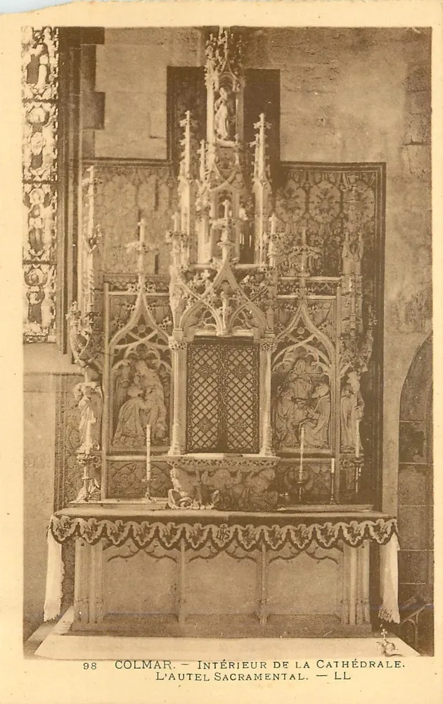 Colmar — Innenansicht der Kathedrale — Das sakramentale Altar — LL Nr. 98 - Vorderseite