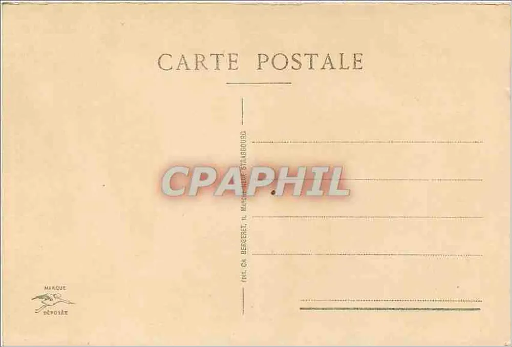 Cathédrale de STRASBOURG — L'Horloge Astronomique — éditeur Ch. Bergeret, n° 516 - Verso