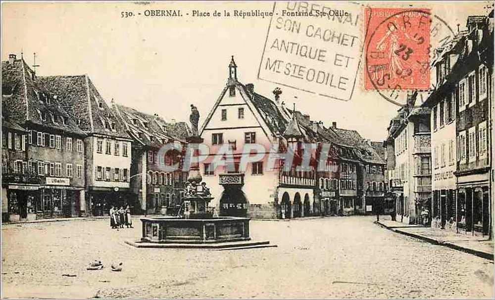 Obernai — Place de la République — Fontaine Sainte-Odile - Vorderseite