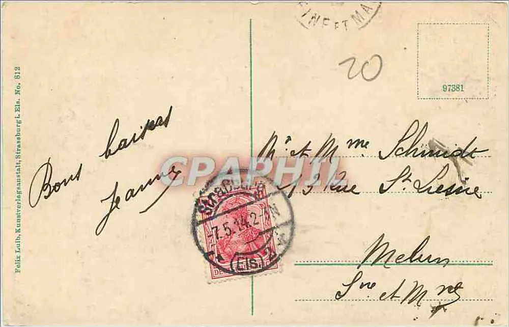 Strasburgo i. Els, Goldgiessen und Münster — Strasburgo, Via d'oro e Cattedrale — A. Herrmann - Verso