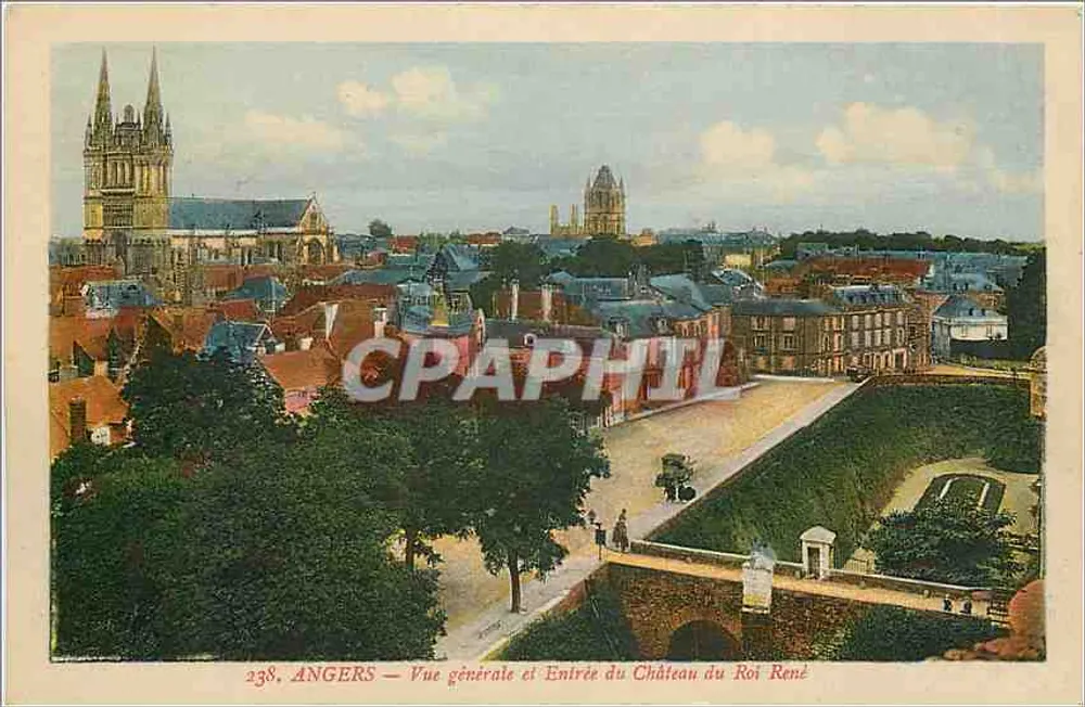Angers — Allgemeiner Blick und Eingang zum Schloss des Königs René — Éditions B. Braux - Vorderseite