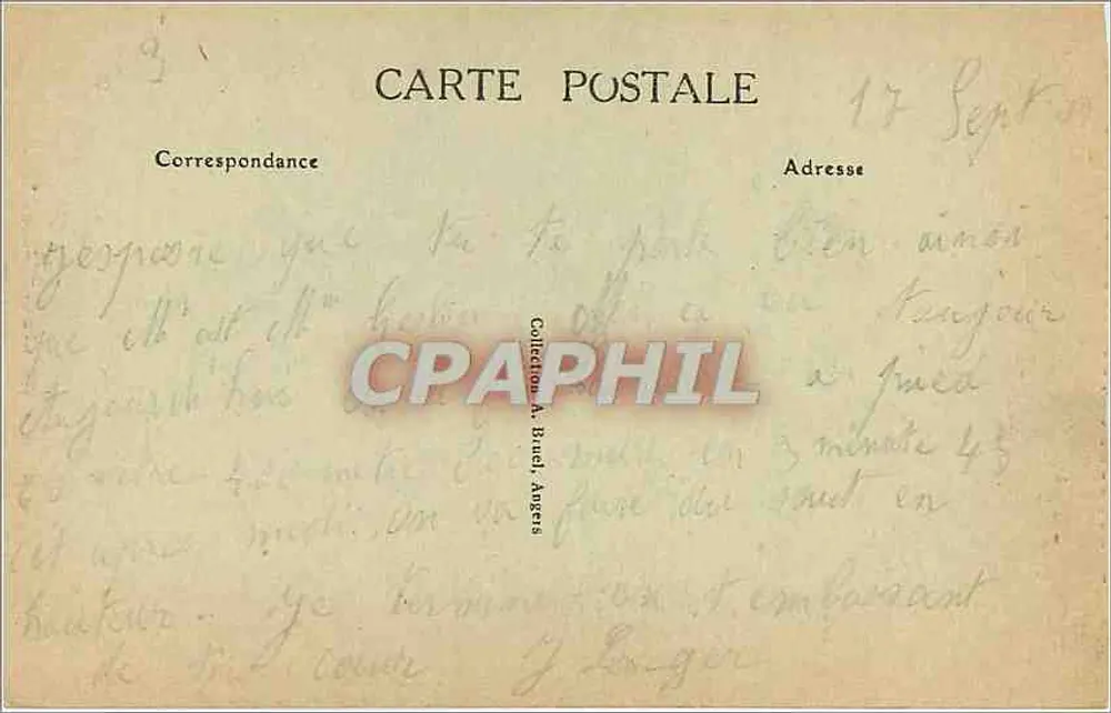 Angers — A Catedral — A. B. n°41 - Verso
