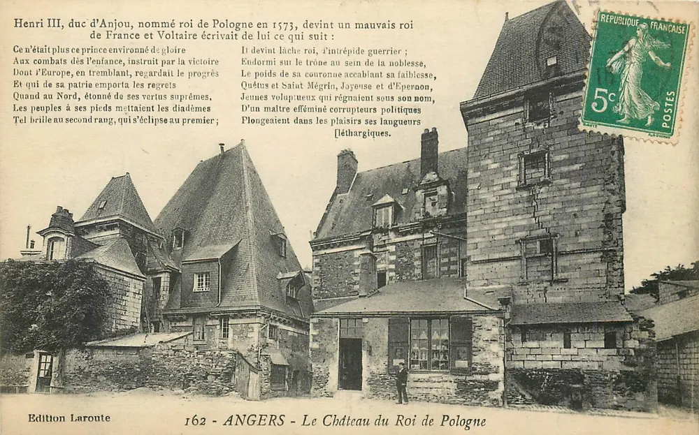 Castle of the King of Poland — Angers — Edition Laroute, n° 162 - Front
