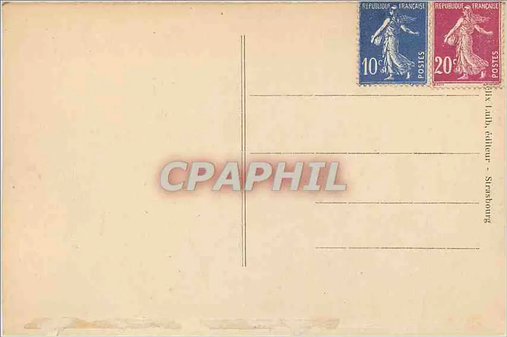 Strasbourg — Velho Palácio Imperial — editor não identificado - Verso