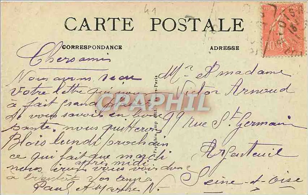 Blois — Le Château et l'Église St-Nicolas — A.P. - Verso