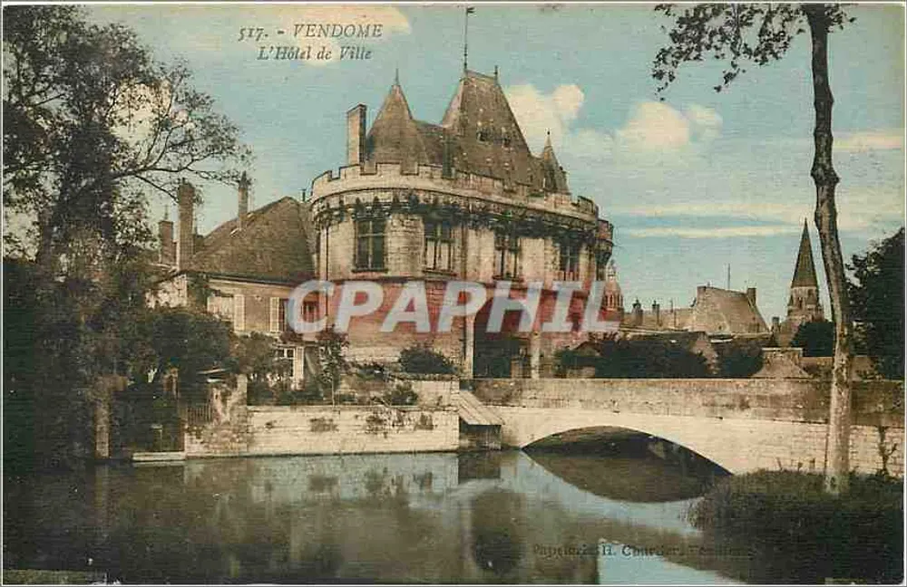 Vendôme — O Hotel de Ville — Papin & H. Courtois, Editores - Frente