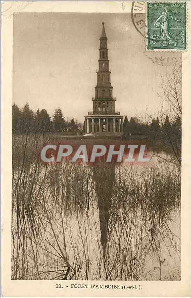 Floresta de Amboise — Torre do Lago — Editor L. R. N. n°33 - Frente