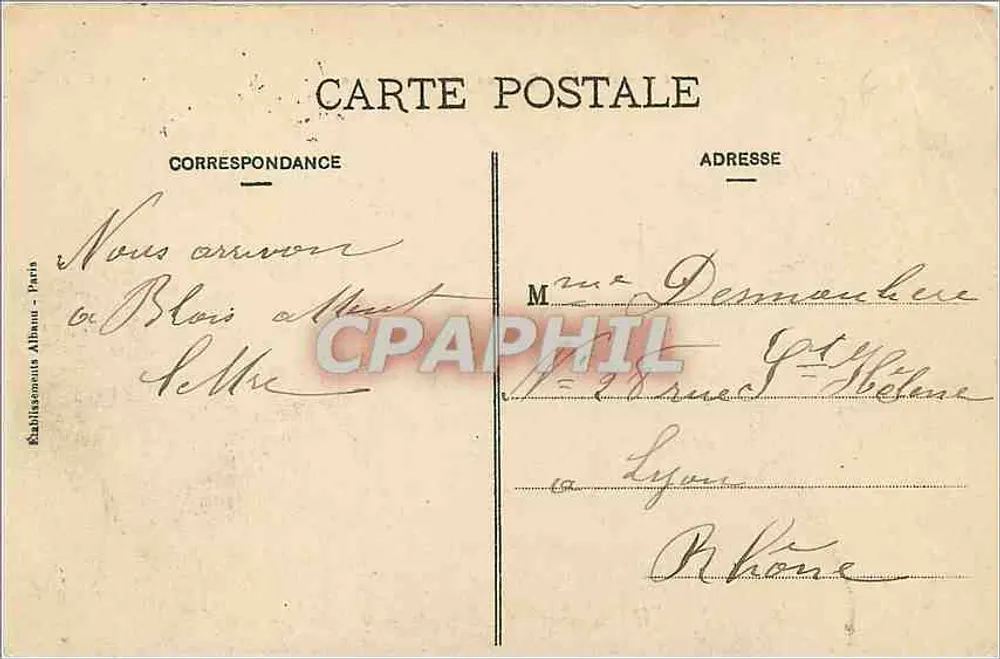Blois - Quai do Abade Gregório — E. A. — n°69 - Verso