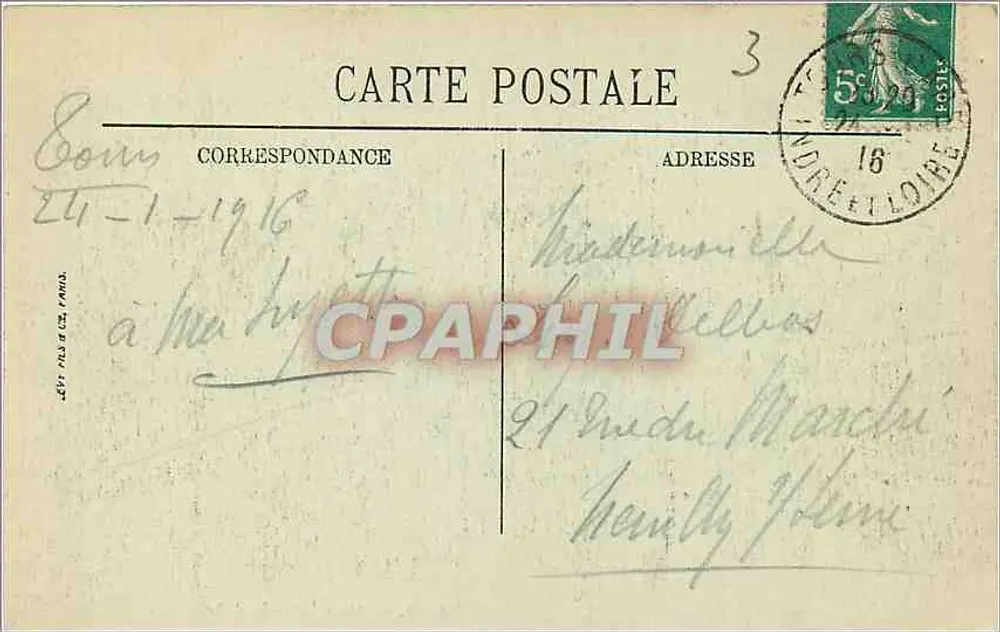 Tours — Notre-Dame-la-Riche — LL. n°19 - Verso