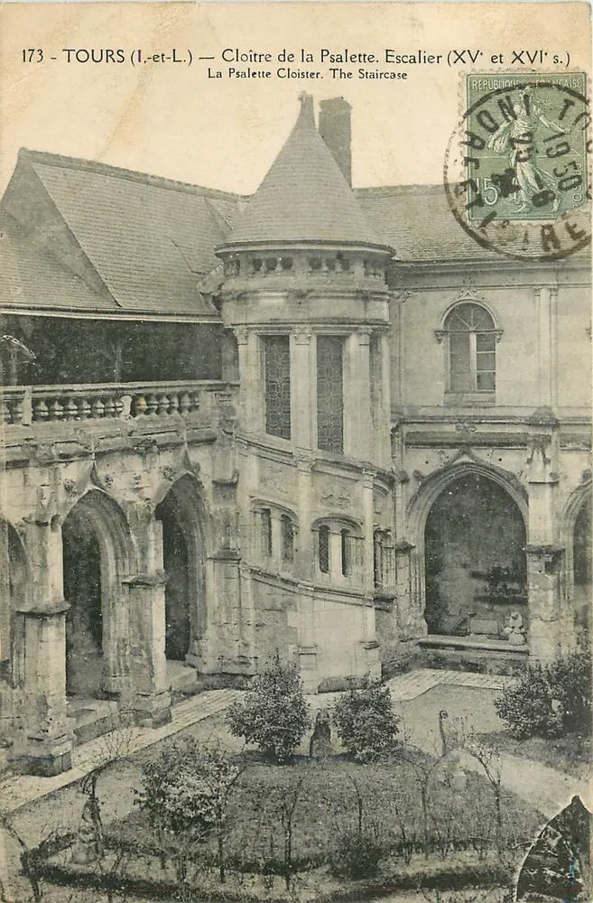 Tours (Indre-et-Loire) — Cloître della Psalette. Scala (XV e XVI secolo) - Recto