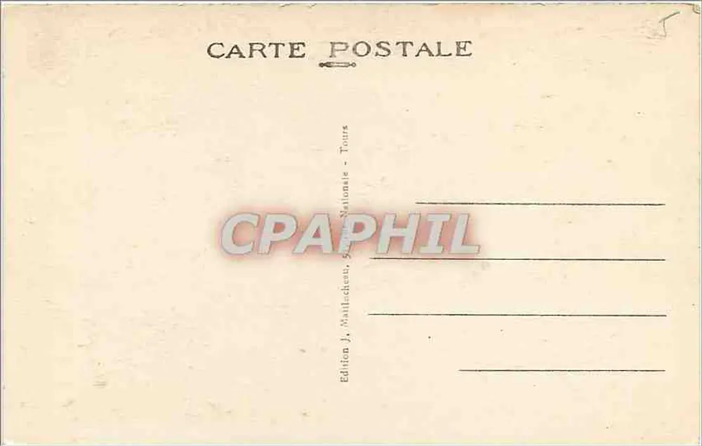 Tours (Loire-et-Cher) — Praça Plumereau — Velhas Casas (século XII ao XV) — Edição J. Maillechon, Tours - Verso