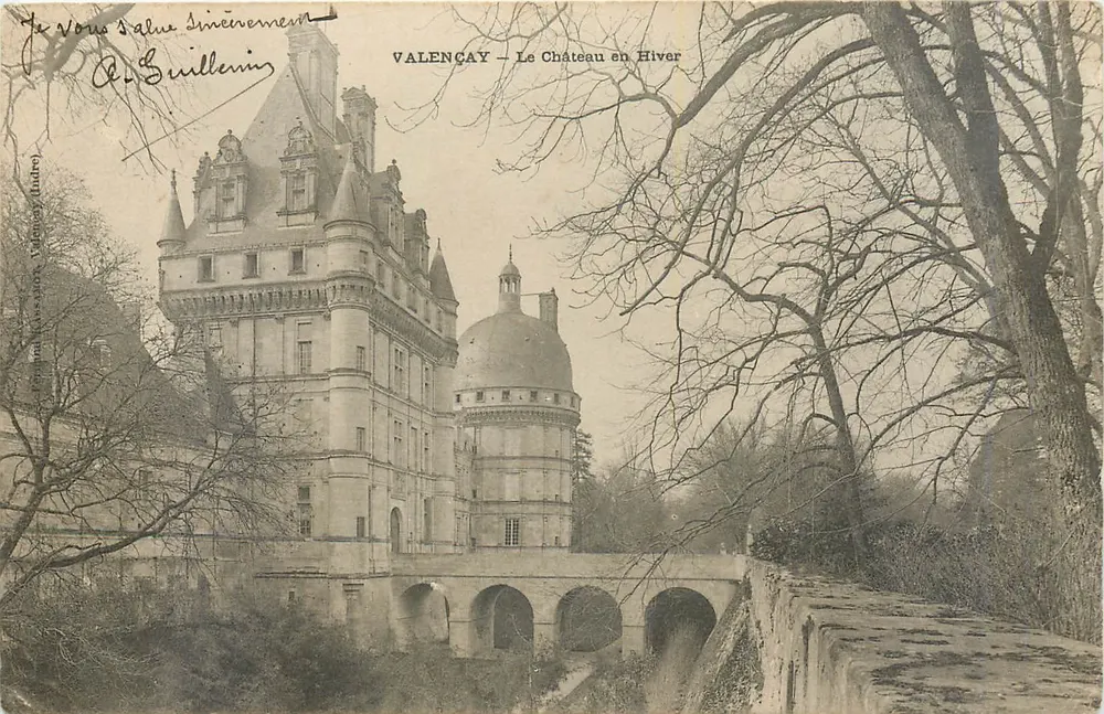 Valençay — Het Kasteel in de Winter — A. Guillierin - Voorkant