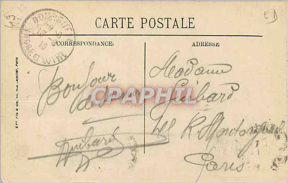 Saumur (M.-et-L.) — O Castelo Feudal (Mon. hist., sudoeste) — LL. - Verso