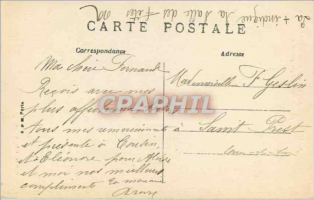 DREUX — Une ruine de l'ancien Château-Fort faisant suite aux fortifications — E. Gobert, édit. Dreux - Verso