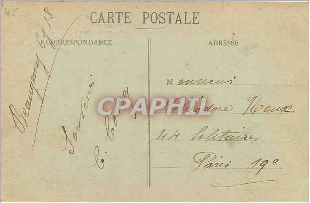 Beaugency — Interior da Cour do Antigo Castelo — Editor: A. Beauregard (Loiret) - Verso